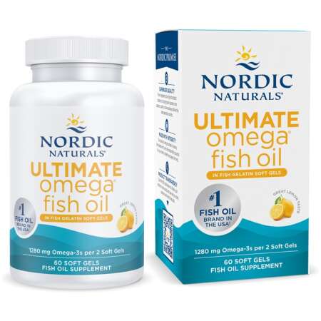Nordic Naturals Ultimate Omega in Fish Gelatin, 1280mg Lemon - 60 softgels