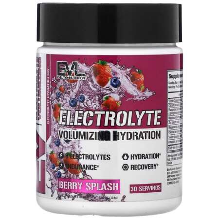 EVLution Nutrition Electrolyte, Berry Splash - 114g