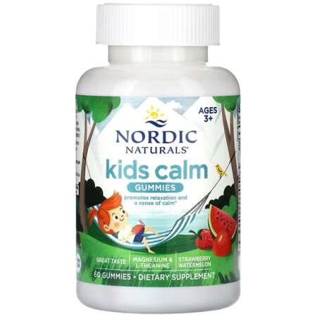 Nordic Naturals Kids Calm Gummies, Strawberry Watermelon - 60 gummies