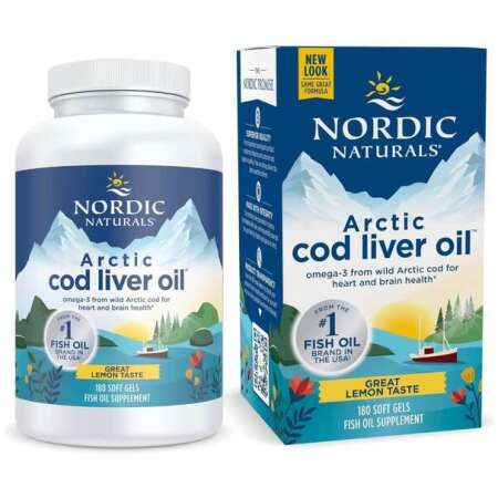 Nordic Naturals Arctic Cod Liver Oil, 750mg Lemon - 180 softgels