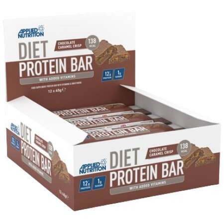 Applied Nutrition Diet Protein Bar, Chocolate Caramel Crisp - 12 x 45g