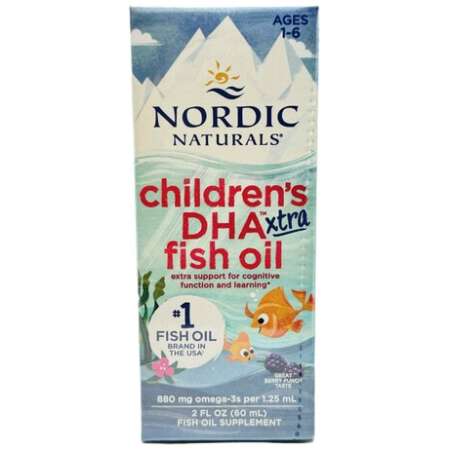 Nordic Naturals Children's DHA Xtra Fish Oil, 880mg Berry Punch - 60 ml.