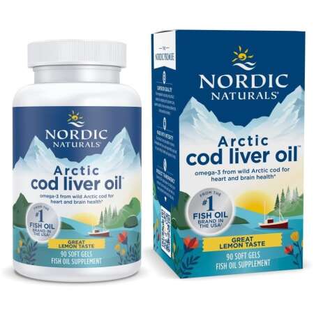 Nordic Naturals Arctic Cod Liver Oil, 750mg Lemon - 90 softgels