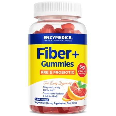Enzymedica Fiber+ Gummies, Blood Orange - 90 gummies