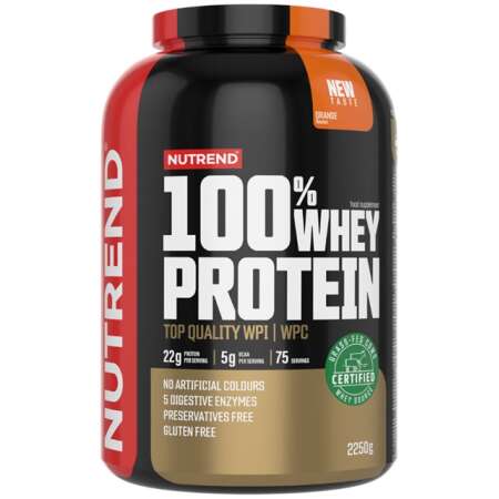 Nutrend 100% Whey Protein, Orange - 2250g