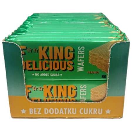 Allnutrition Fitking Delicious Wafers, Peanut - 32 x 80g