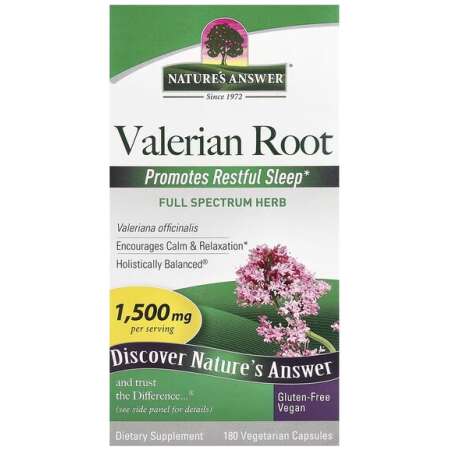 Nature's Answer Valerian Root, 1500mg - 180 vcaps