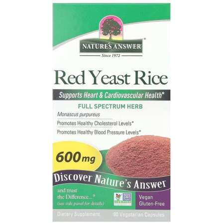 Nature's Answer Red Yeast Rice, 600mg - 90 vcaps