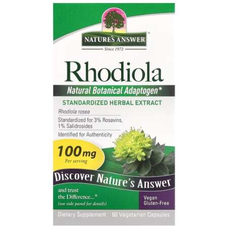 Nature's Answer Rhodiola Root, 100mg - 60 vcaps