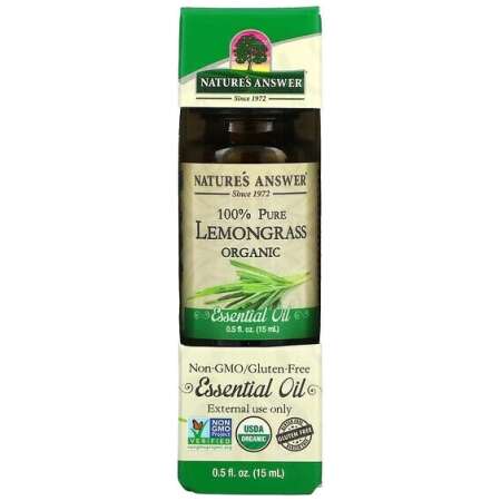 Nature's Answer 100% Pure Lemongrass Essential Oil - 15 ml.