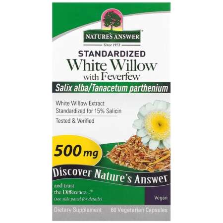 Nature's Answer White Willow with Feverfew - 60 vcaps