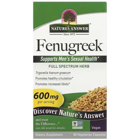 Nature's Answer Fenugreek, 600mg - 90 vcaps
