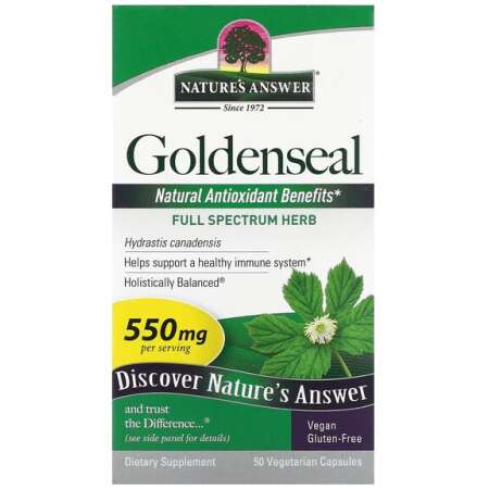 Nature's Answer Goldenseal Root, 550mg - 50 vcaps