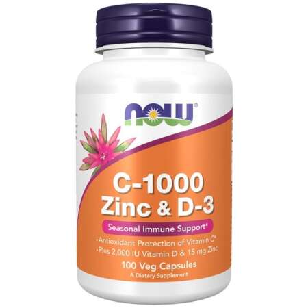 NOW Foods C-1000 Zinc & D-3 - 100 vcaps