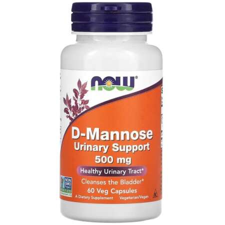 NOW Foods D-Mannose, 500mg - 60 vcaps