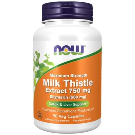 NOW Foods Milk Thistle Extract, 750mg Maximum Strength - 90 vcaps
