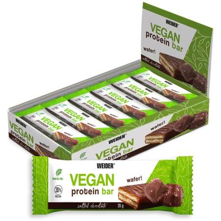 Weider Vegan Protein Bar, Salted Chocolate - 12 x 35g