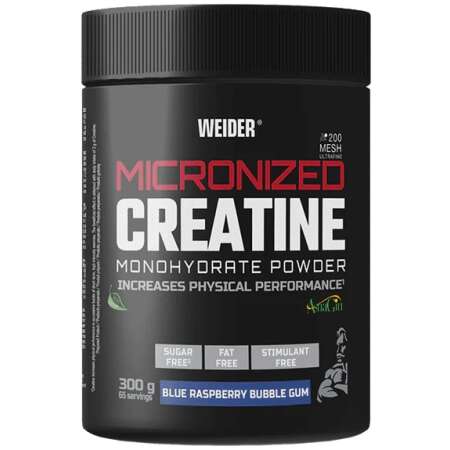 Weider Micronized Creatine, Blue Raspberry Bubble Gum - 300g