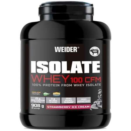 Weider Isolate Whey 100 CFM, Strawberry Ice Cream - 908g