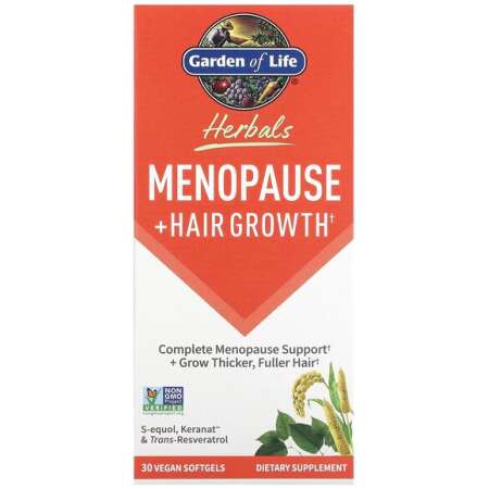 Garden of Life Herbals Menopause + Hair Growth - 30 vegan softgels