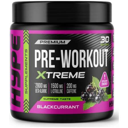Hype Pre-Workout Xtreme, Blackcurrant - 300g