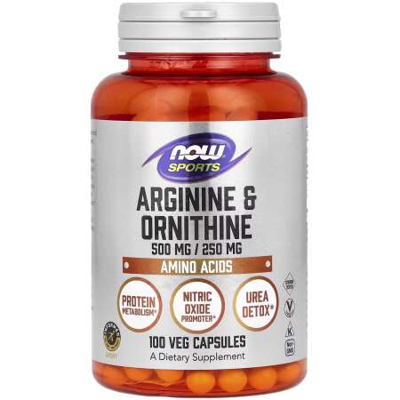 NOW Foods Arginine & Ornithine - 100 vcaps