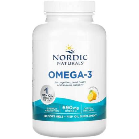 Nordic Naturals Omega-3, 690mg Lemon - 180 softgels