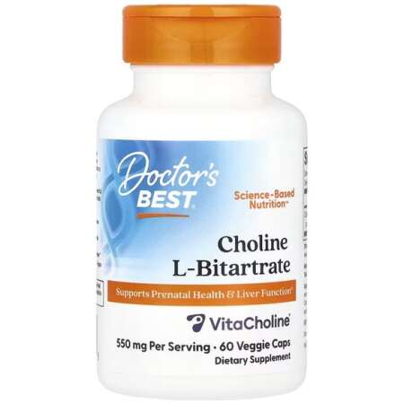 Doctor's Best Choline L-Bitartrate, 550mg - 60 vcaps