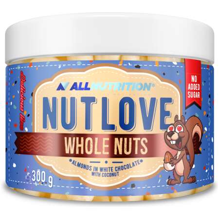 Allnutrition Nutlove Whole Nuts, Almonds in White Chocolate & Coconut - 300g