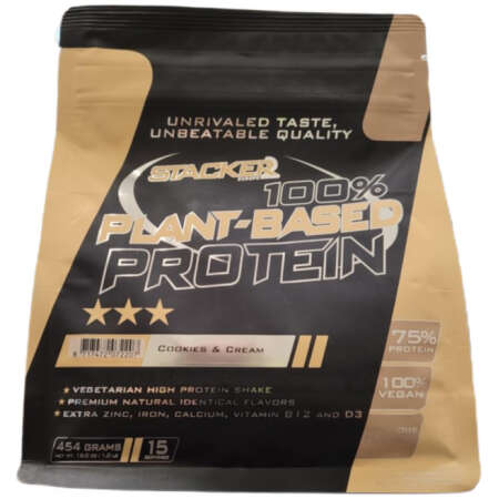 Stacker2 Europe 100% Plant Based Protein, Cookies & Cream - 454g