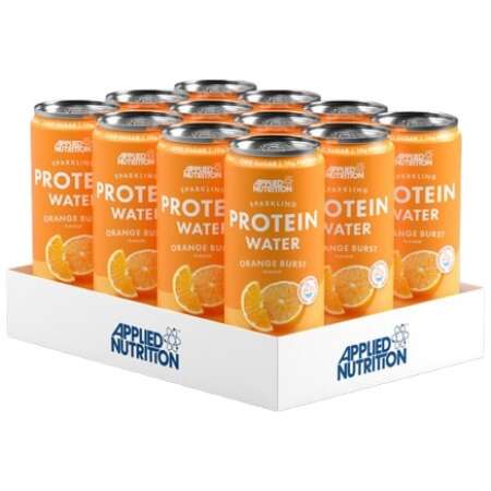 Applied Nutrition Sparkling Protein Water, Orange Burst - 12 x 330 ml.