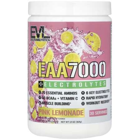EVLution Nutrition EAA 7000 + Electrolytes, Pink Lemonade - 369g