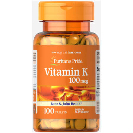 Puritan's Pride Vitamin K, 100mcg - 100 tabs