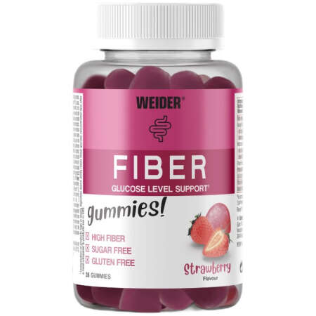 Weider Fiber, Strawberry - 36 gummies