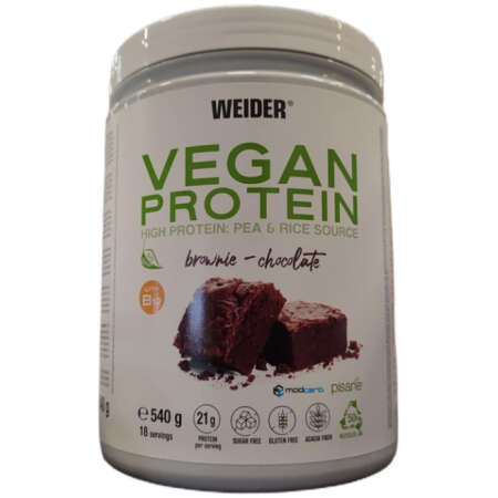 Weider Vegan Protein, Brownie Chocolate - 540g