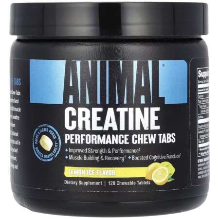 Animal Animal Creatine Chews, Lemon Ice (EAN 039442005182) - 120 chewable tablets