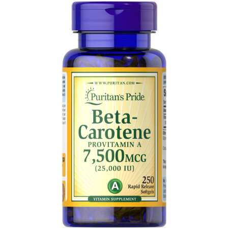 Puritan's Pride Beta-Carotene, 25000 IU - 250 softgels