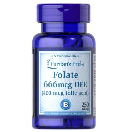 Puritan's Pride Folate, 666mcg - 250 tablets