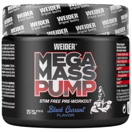 Weider Mega Mass Pump, Black Currant - 270g