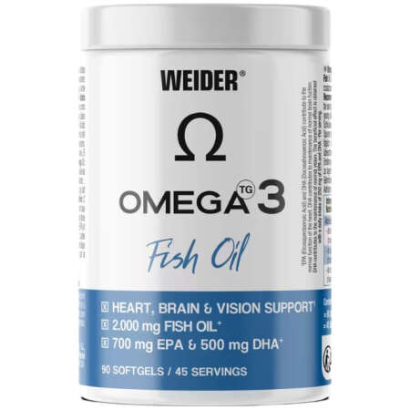 Weider Omega 3 Fish Oil, 2000mg - 90 softgels