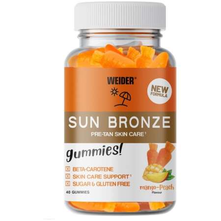 Weider Sun Bronze Gummies, Mango Peach - 40 gummies