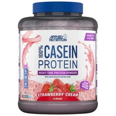 Applied Nutrition 100% Casein Protein, Strawberry Cream - 1800g