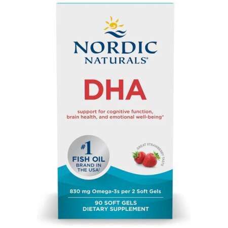 Nordic Naturals DHA, 830mg Strawberry - 90 softgels