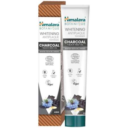 Himalaya Whitening Antiplaque Toothpaste Charcoal + Black Seed Oil, Mint - 75ml.