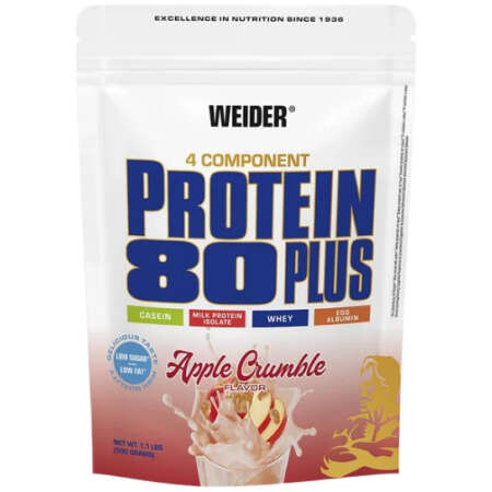 Weider Protein 80 Plus, Apple Crumble - 500g