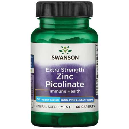 Swanson Zinc Picolinate Body Preferred Form, 50mg Extra Strength - 60 caps