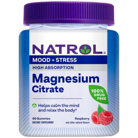 Natrol High Absorption Magnesium Citrate, Raspberry - 60 gummies