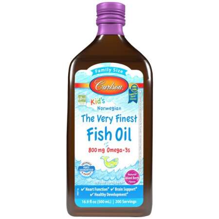 Carlson Labs Kid's The Very Finest Fish Oil, 800mg Mixed Berry - 500 ml.