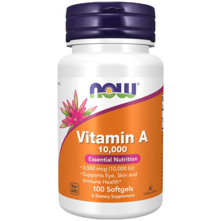 NOW Foods Vitamin A, 10 000 IU - 100 softgels
