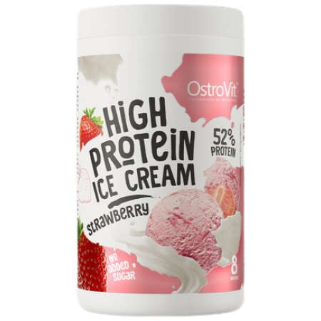 OstroVit High Protein Ice Cream, Strawberry - 400g